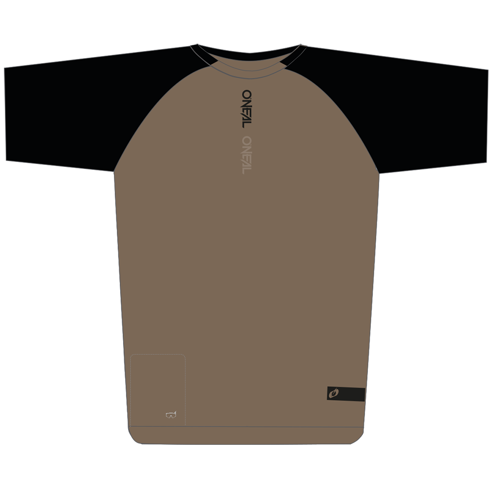 Вело тениска O'NEAL PIN IT BLACK/BROWN V.26
