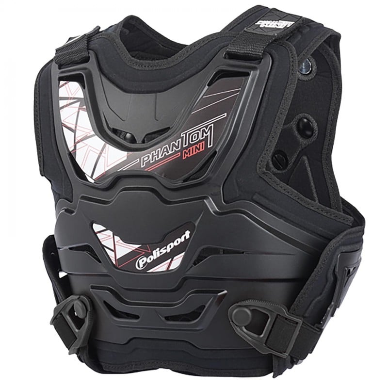 Детски гръден протектор POLISPORT Phantom Mini Black