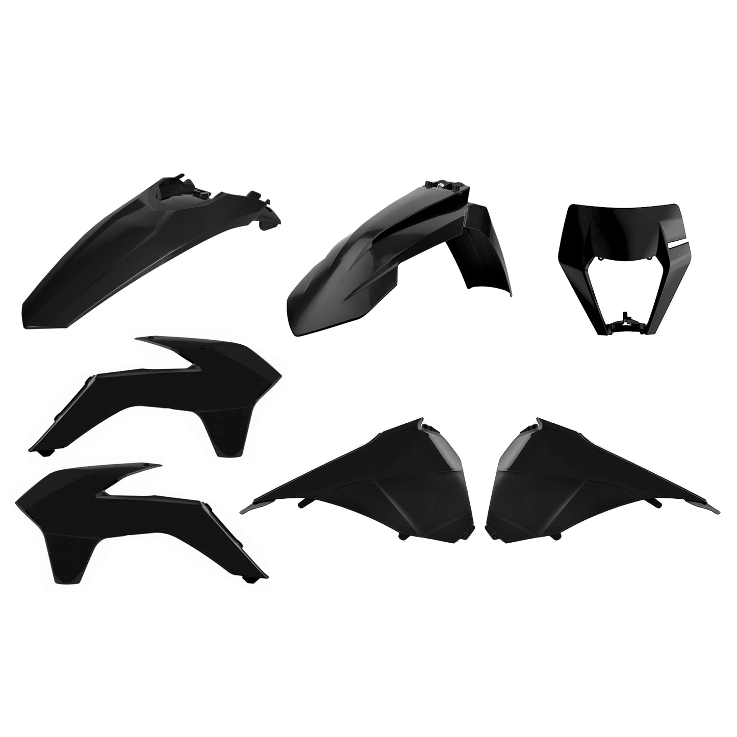 Рестайлинг пластмасов Ендуро комплект POLISPORT за KTM EXC/ EXC-F/XC-W/ XCF-W-2014-16 BLACK