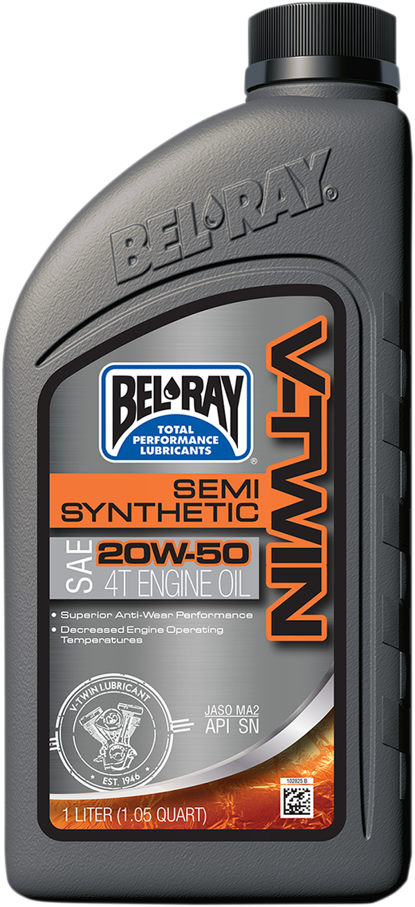 Масло BEL-RAY V-Twin Semi-Synthetic 4T 20W-50 1L
