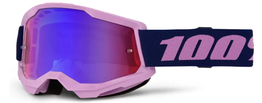 Мотокрос очила 100% STRATA 2 PURPLE RED/BLUE MIRROR