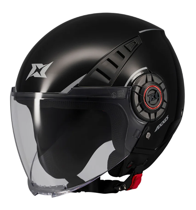 КАСКА ЗА СКУТЕР METRO S SOLID V2 A1 BLACK GLOSS