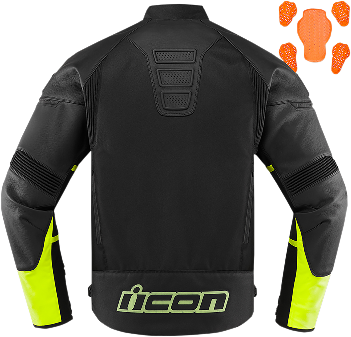 Мото яке ICON CONTRA2 LEATHER HI-VIZ