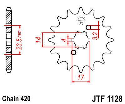 ПРЕД.ЗЪБ. КОЛЕЛО JTF1128.11