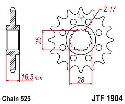 ПРЕД.ЗЪБ. КОЛЕЛО JTF1904.16