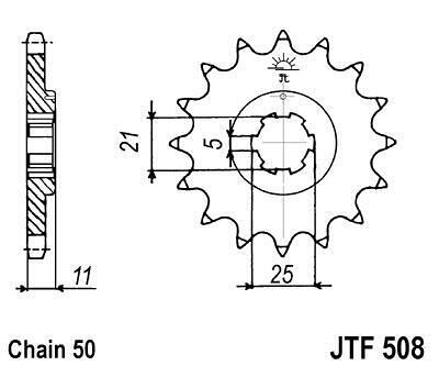 ПРЕД.ЗЪБ. КОЛЕЛО JTF508.15
