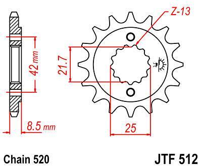 ПРЕД.ЗЪБ. КОЛЕЛО JTF512.14