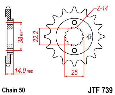 ПРЕД.ЗЪБ. КОЛЕЛО JTF739.15