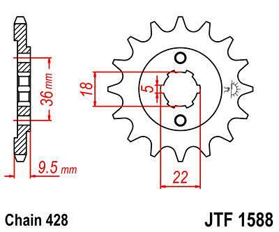 ПРЕД.ЗЪБ.КОЛЕЛО JTF1588.19