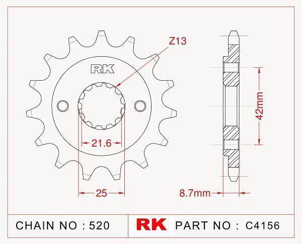 ПРЕДНО ЗЪБНО К-ЛО RK C4156-17