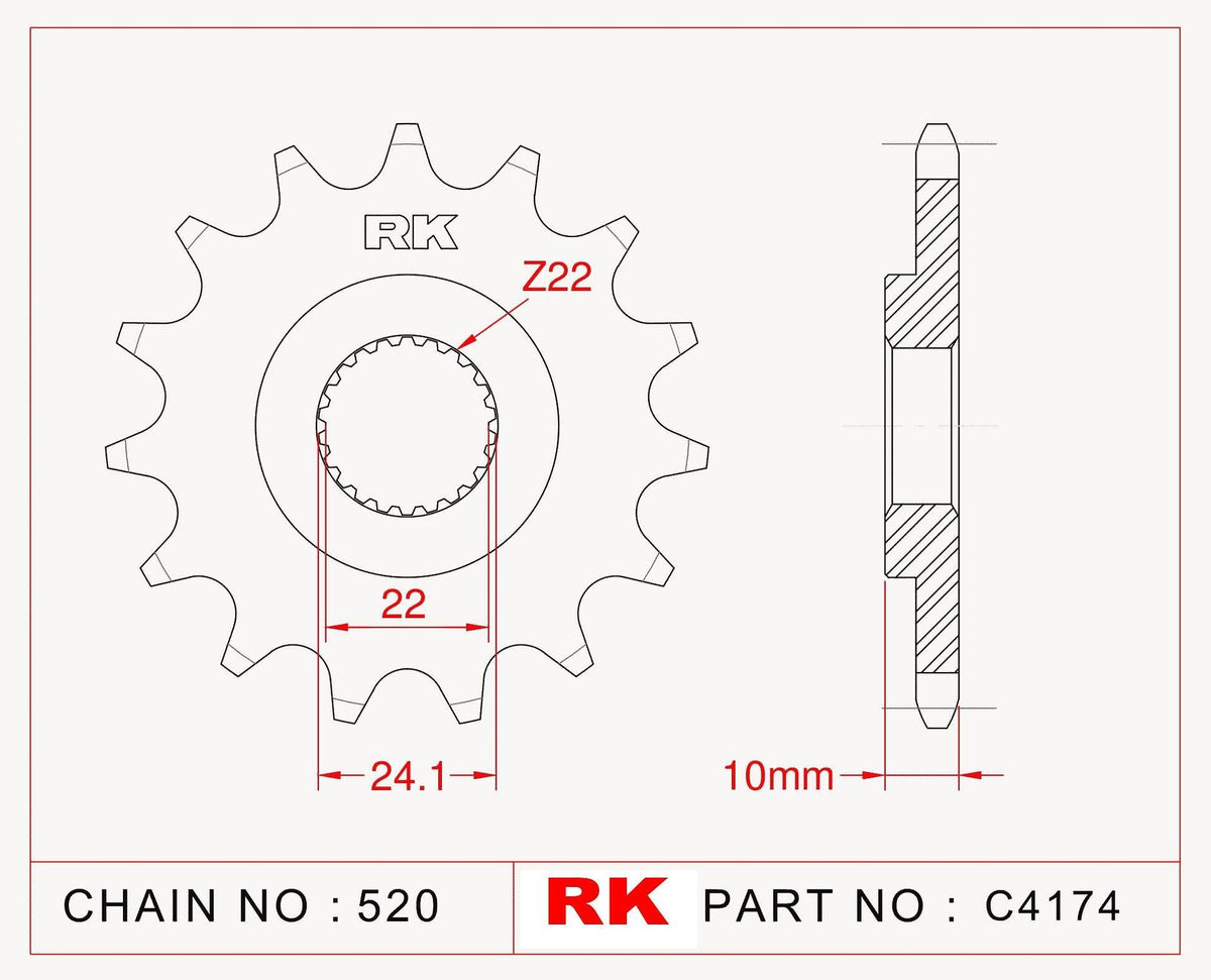 ПРЕДНО ЗЪБНО К-ЛО RK C4174-15