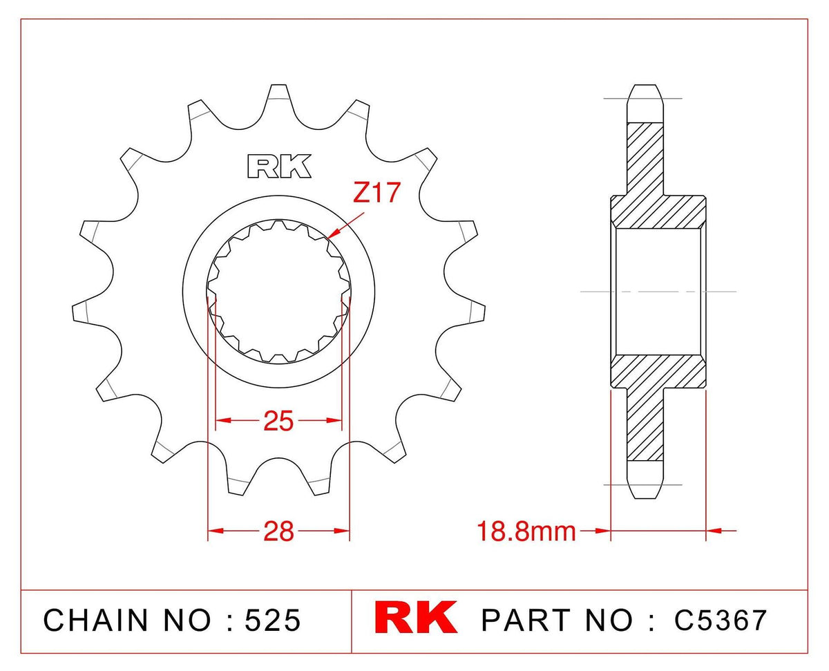 ПРЕДНО ЗЪБНО К-ЛО RK C5367-17