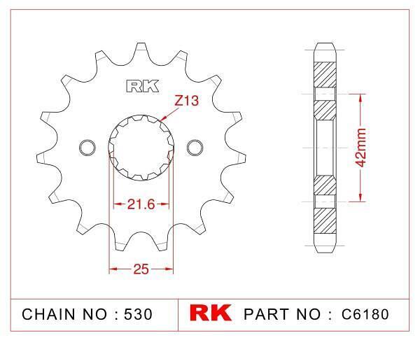ПРЕДНО ЗЪБНО К-ЛО RK C6180-18
