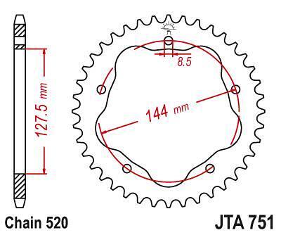 ЗАДНО.ЗЪБ.КОЛЕЛО JTA751.43
