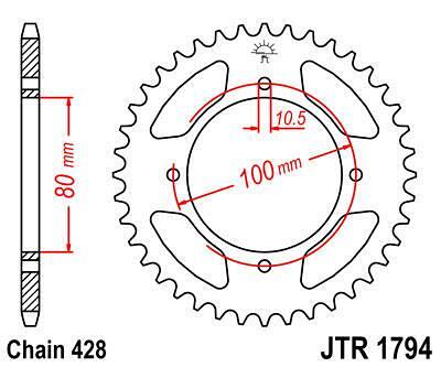 ЗАДНО.ЗЪБ.КОЛЕЛО JTR1794.45