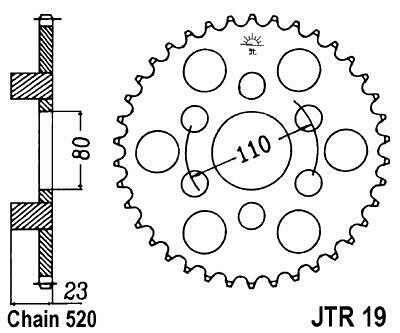 ЗАДНО.ЗЪБ.КОЛЕЛО JTR19.37
