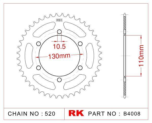 ЗАДНО ЗЪБНО К-ЛО RK B4008-45