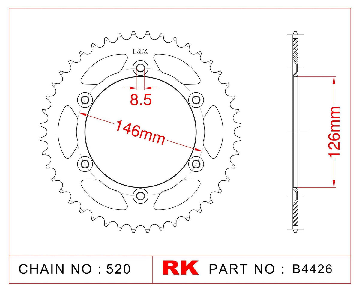 ЗАДНО ЗЪБНО К-ЛО RK B4426-50