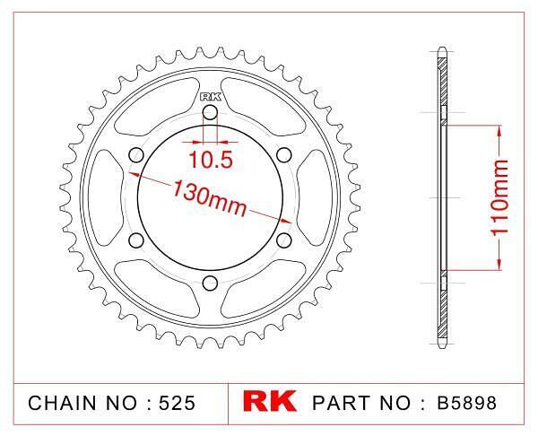 ЗАДНО ЗЪБНО К-ЛО RK B5898-45