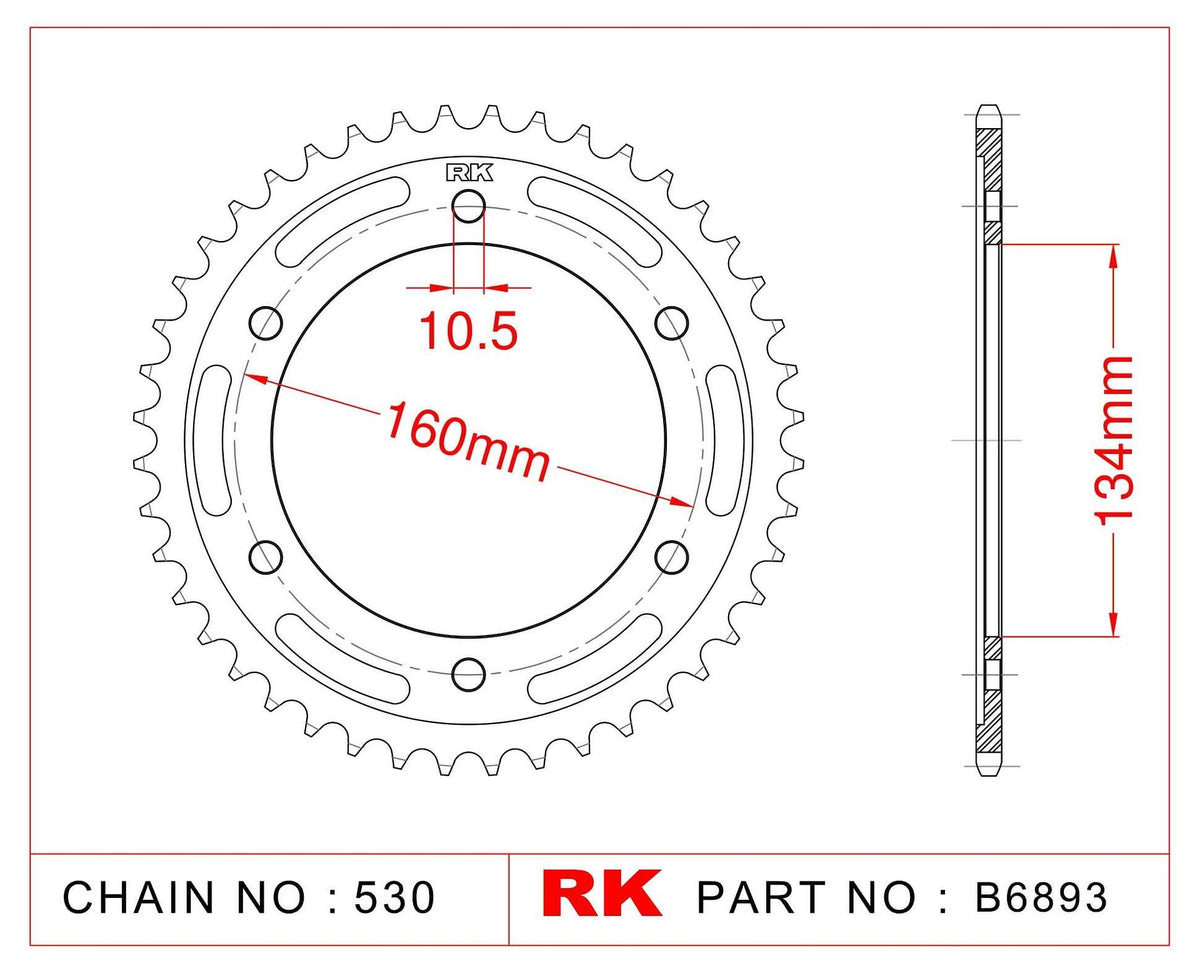 ЗАДНО ЗЪБНО К-ЛО RK B6893-40