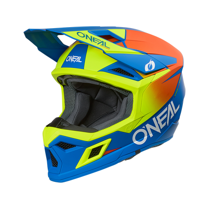 Мотокрос каска O'NEAL 3SERIES SOLID BLUE/NEON V.26