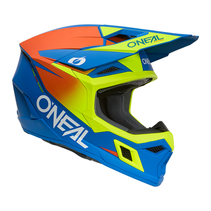 Мотокрос каска O'NEAL 3SERIES SOLID BLUE/NEON V.26