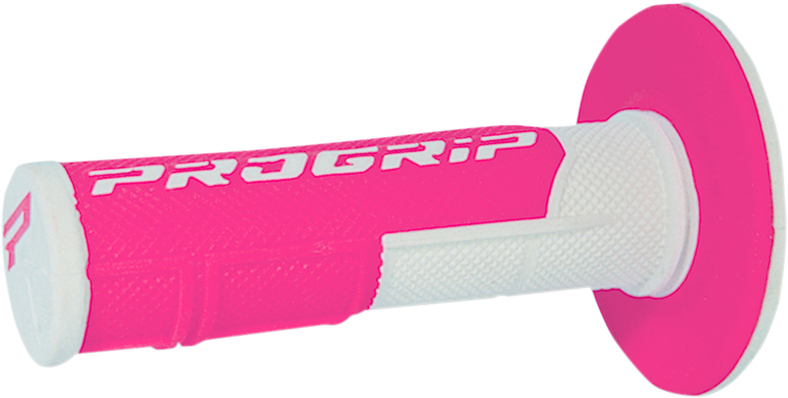 Мотокрос ръкохватки PROGRIP Double Density WHITE/FLUO PINK