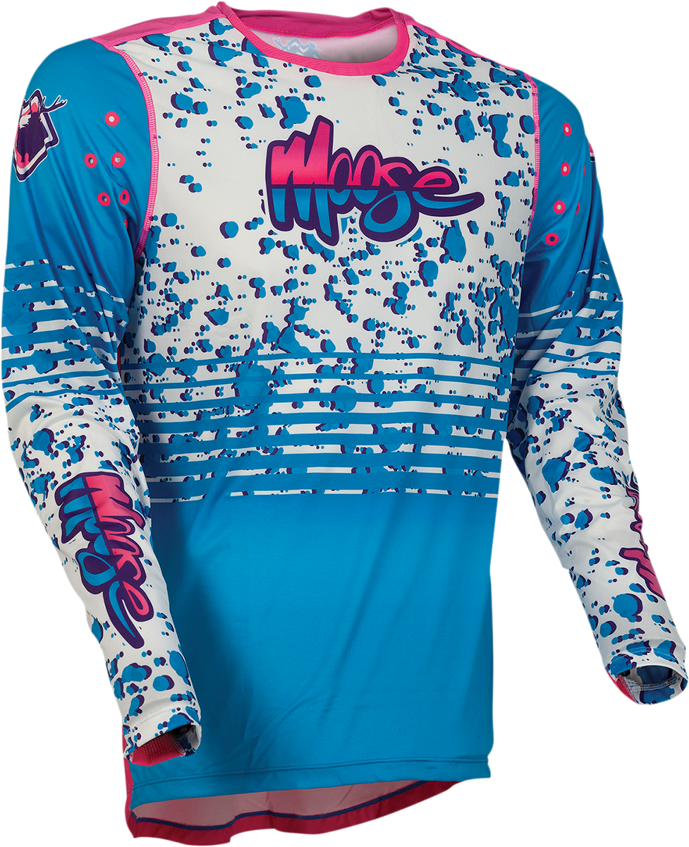 Мотокрос блуза MOOSE RACING AGROID WHITE/PINK/BLUE