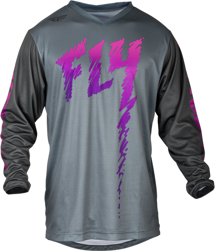 Детска мотокрос блуза FLY RACING F-16 Riding - Grey/Charcoal/Pink