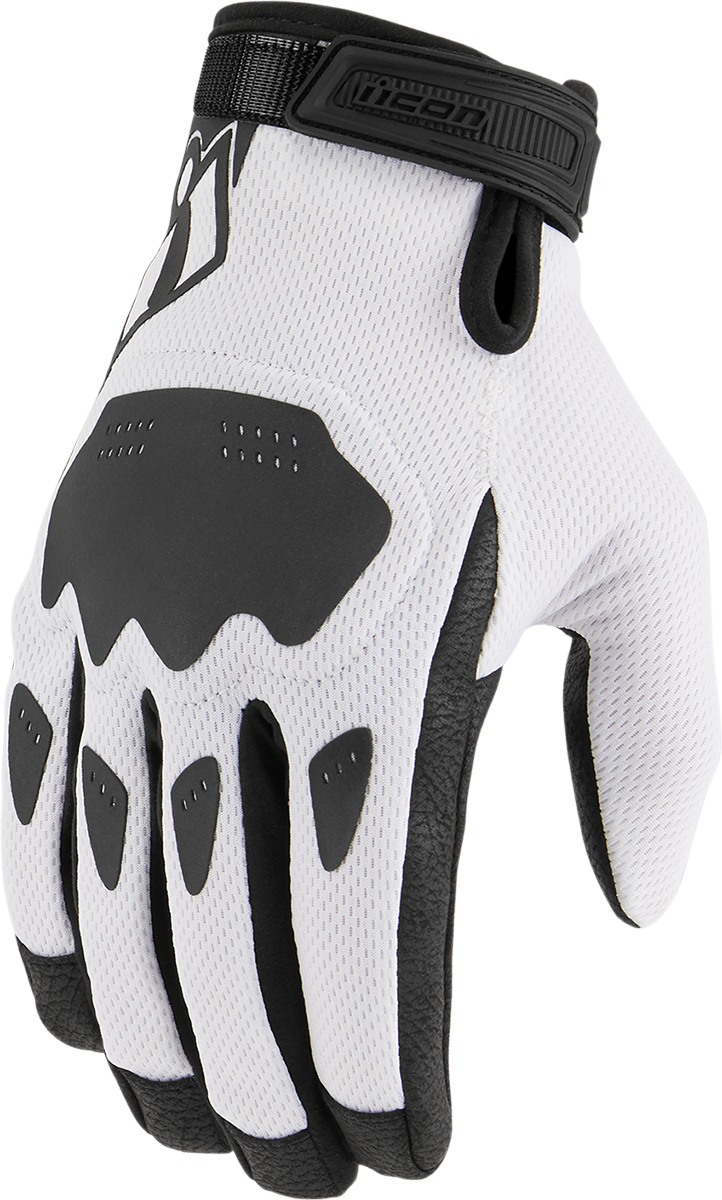 Мото ръкавици ICON HOOLIGAN CE - WHITE