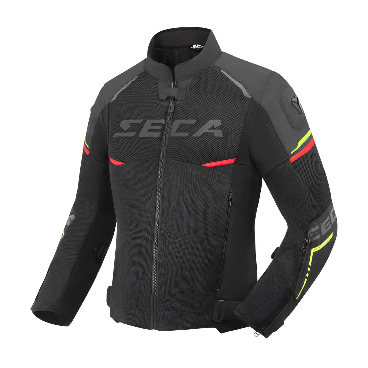 Текстилно яке SECA AIRFLOW III BLACK/RED/FLUO