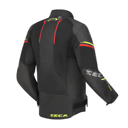 Текстилно яке SECA AIRFLOW III BLACK/RED/FLUO