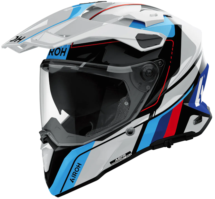 Каска AIROH COMMANDER 2 SKIP WHITE/RED