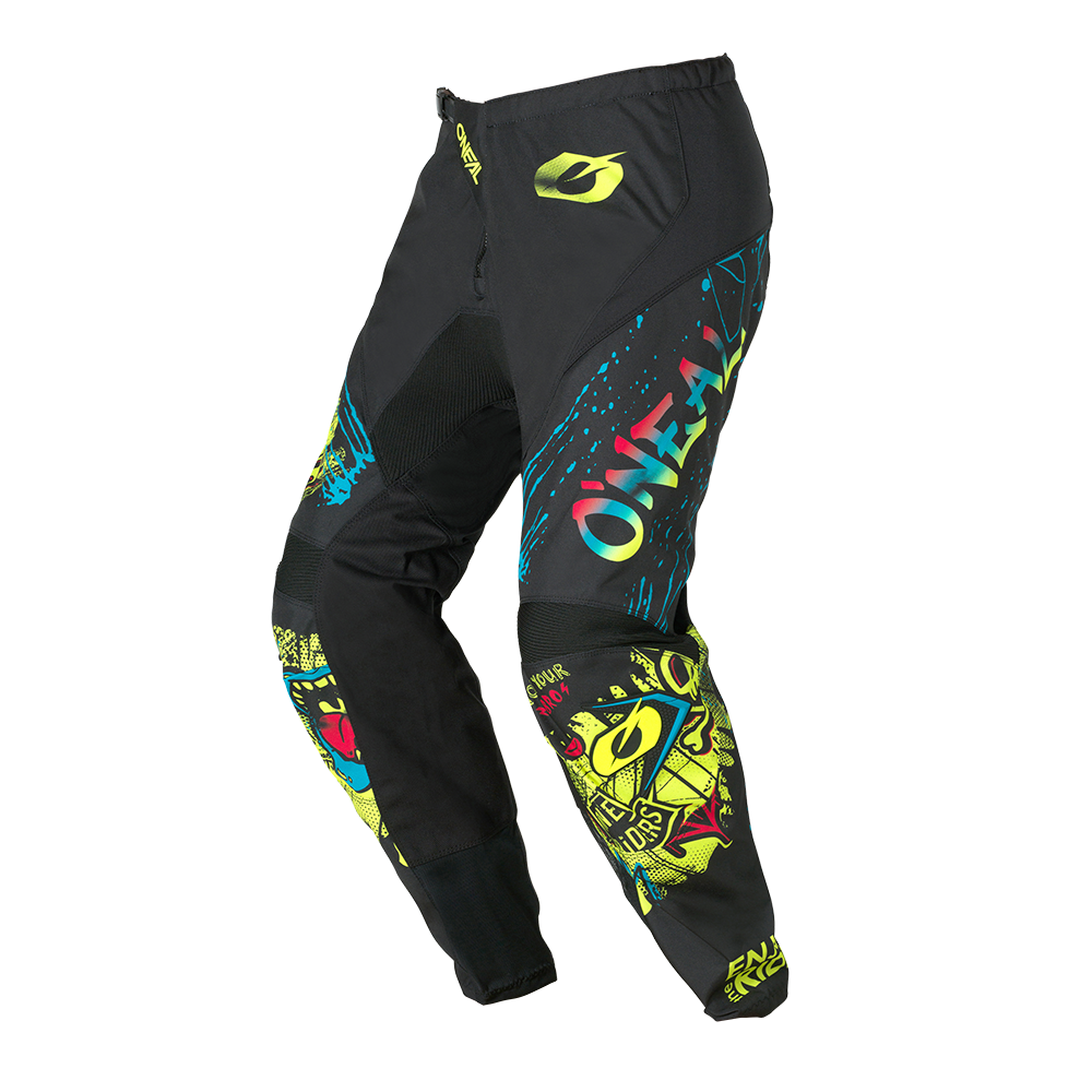 Детски мотокрос брич O'NEAL ELEMENT RANCID BLACK/NEON YELLOW V.26