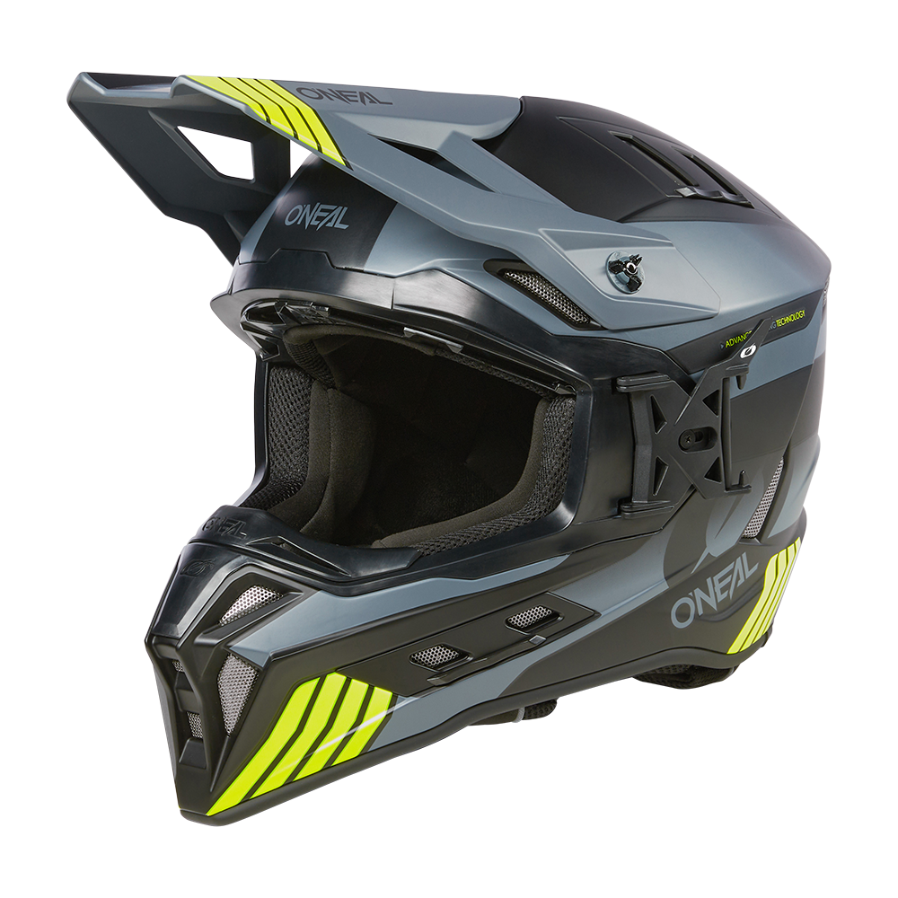 Ендуро каска O'NEAL EX-SRS HITCH BLACK/GRAY/NEON YELLOW V.24