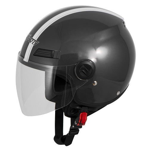 Каска за скутер A-PRO FEVER DARK GRAY
