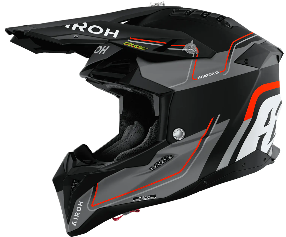 Каска AIROH AVIATOR 3 LEADER ORANGE MATT