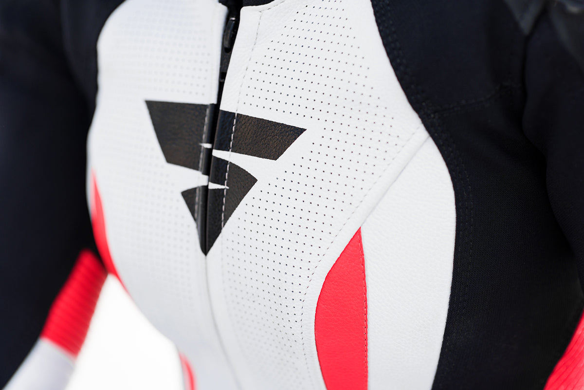 Дамски кожен екип SHIMA MIURA RS WHITE/FLUO