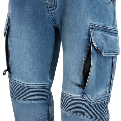 Мото дънки SECA SQUARE II WASHED BLUE