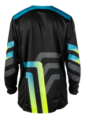 Мотокрос блуза FLY RACING Kinetic Volt Jersey - Black/Grey/Teal/Yellow