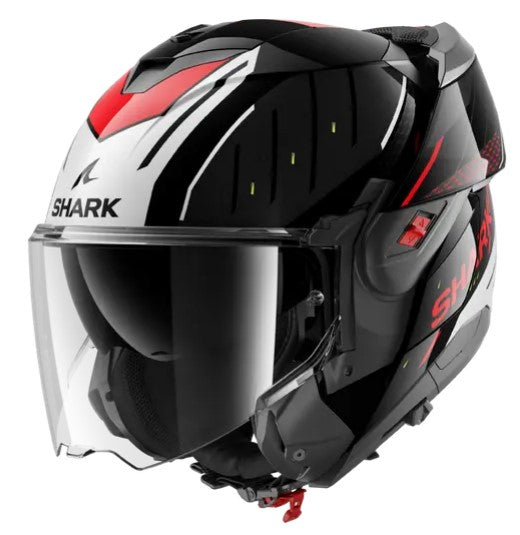 Модуларна каска SHARK OXO RYDGER Black/Silver/Red