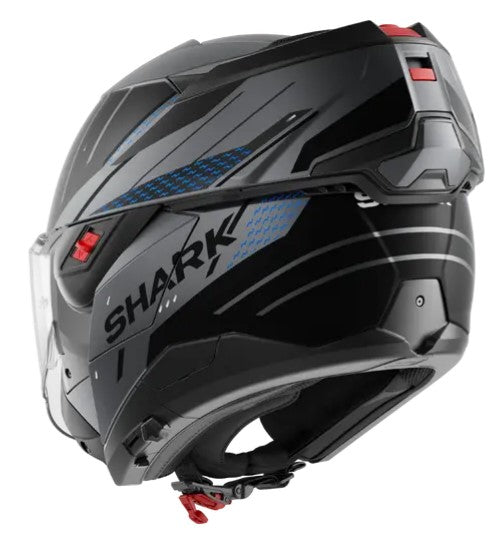 Модуларна каска SHARK OXO RYDGER Mat Anthracite Blue Black