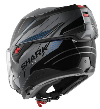 Модуларна каска SHARK OXO RYDGER Mat Anthracite Blue Black