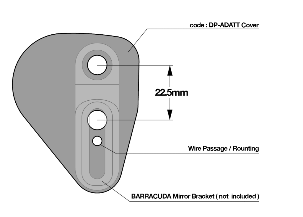 АДАПТЕРИ ЗА ОГЛЕДАЛА BARRACUDA Ducati Supersport