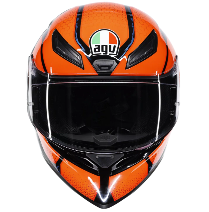 Каска за мотор AGV K1 S SPEEDARMOR BLACK/ORANGE/BLUE