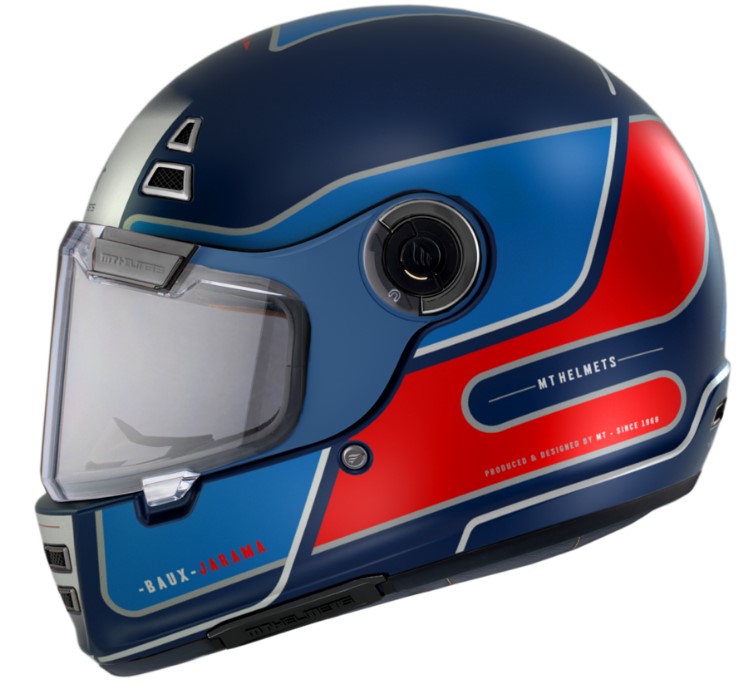 Каска MT JARAMA BAUX D7 MATT BLUE/RED