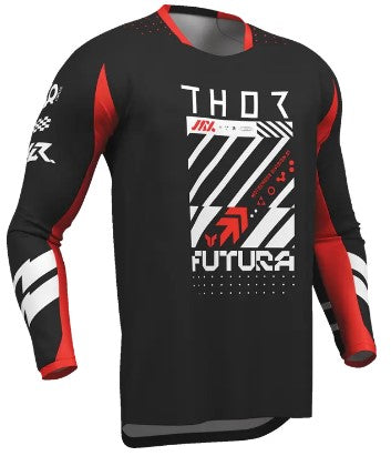 Мотокрос джърси THOR LAUNCHMODE FUTURA BLK/RED