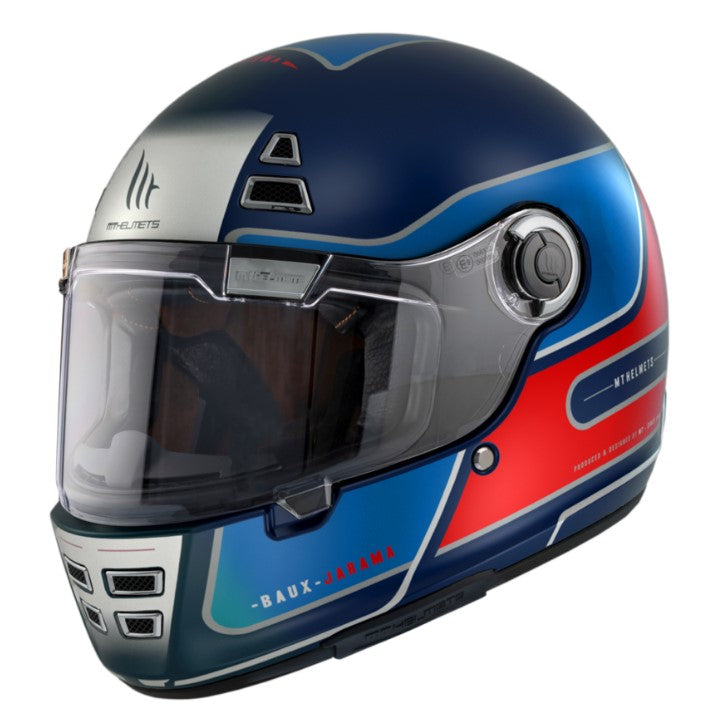 Каска MT JARAMA BAUX D7 MATT BLUE/RED