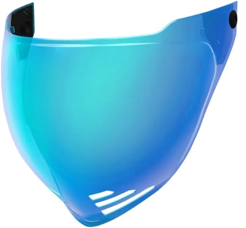 Син иридиев визьор за каска ICON DOMAIN BOATDRINK BLUE