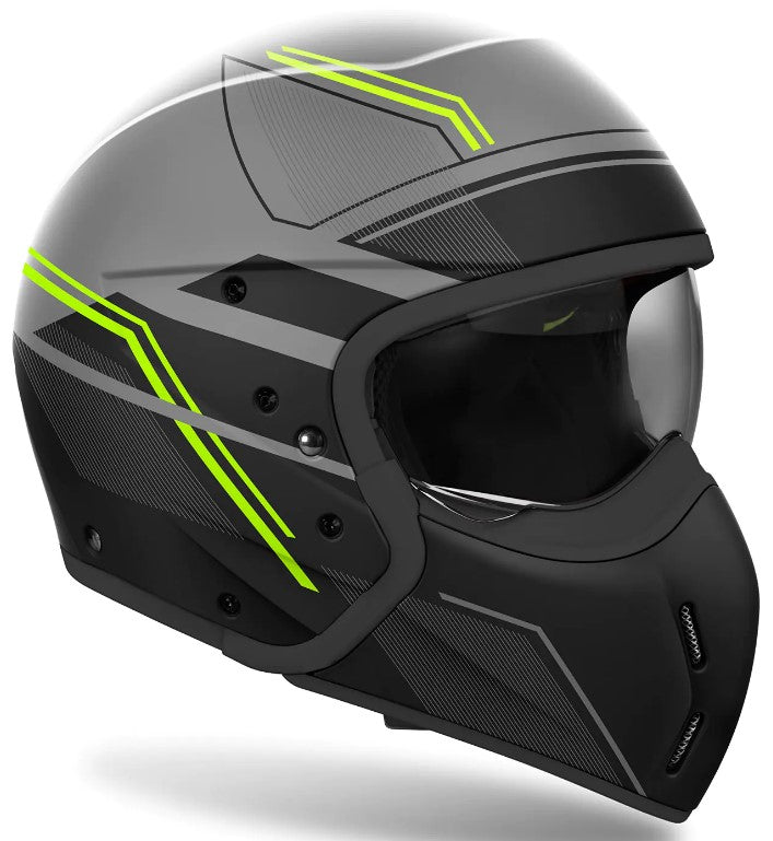 Kаска за скутер AIROH J110 Slim Yellow Matt